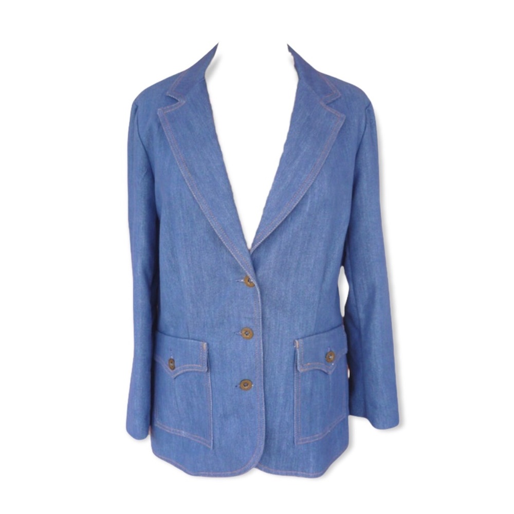 Vintage Denim Blazer. Vintage size 12